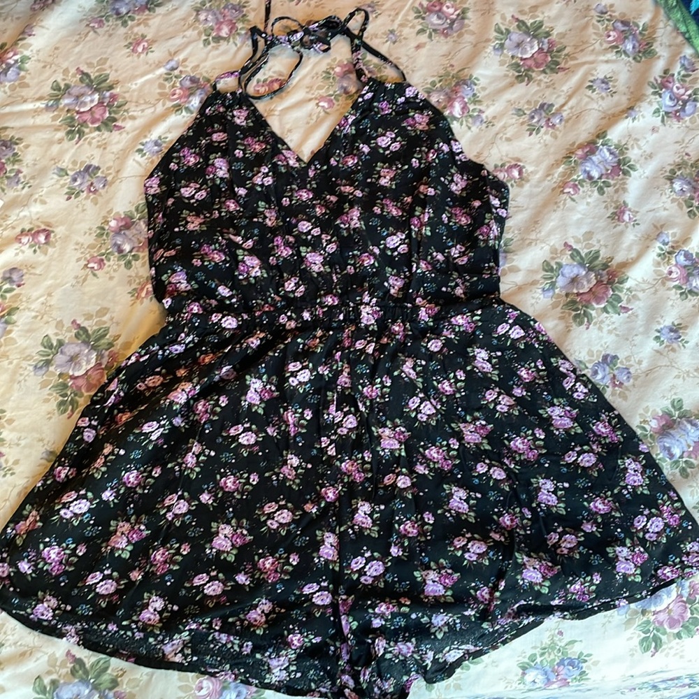 Forever 21 Floral jumper shorts